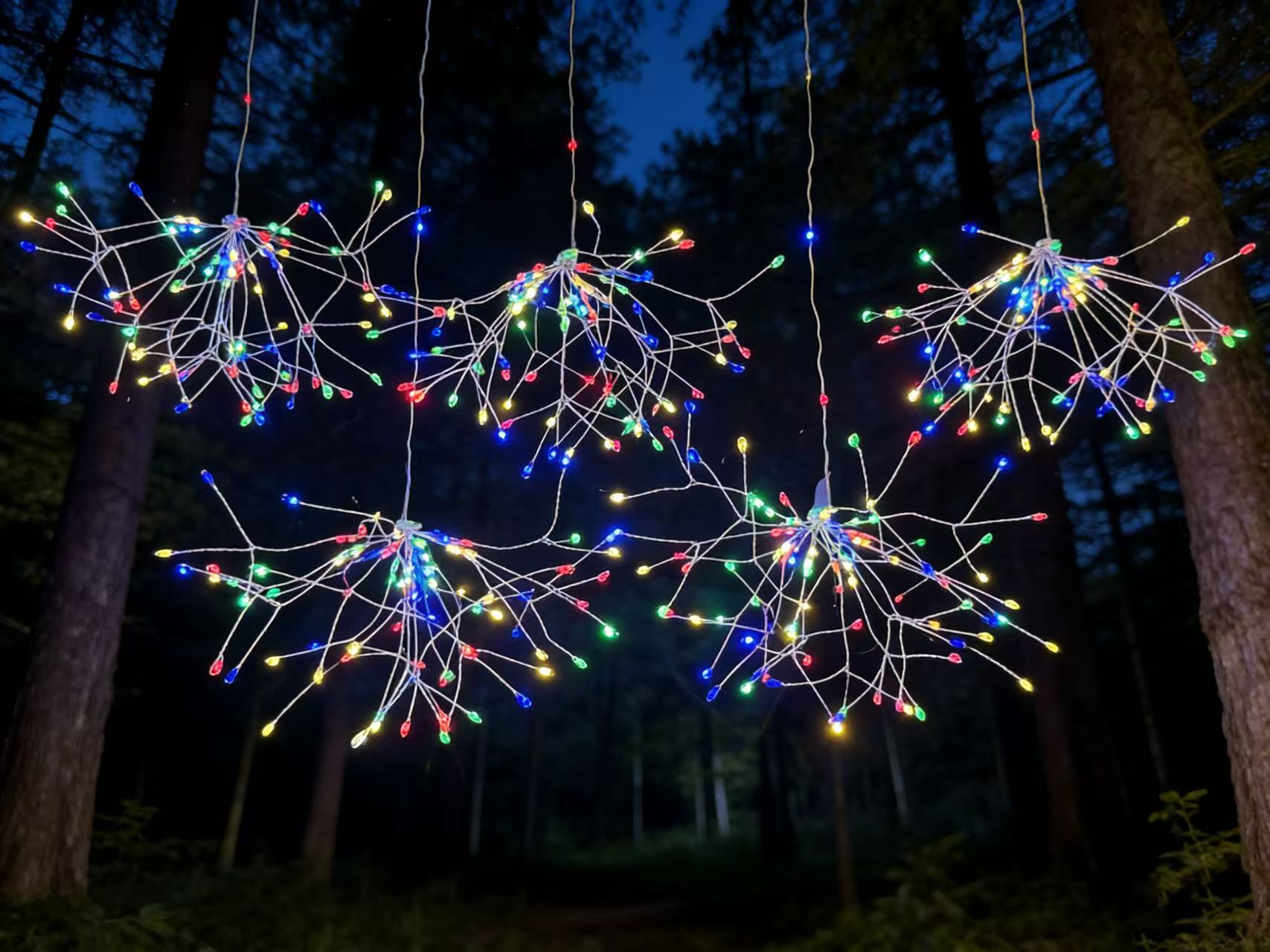 Fireworks curtain lights, 5 hanging 500 lights Application Scenario