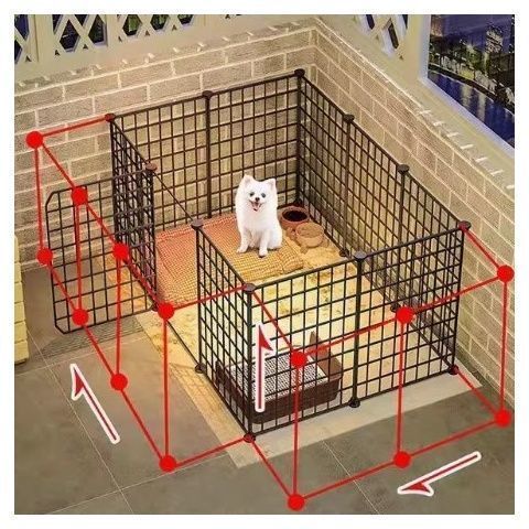 Dog enclosure, home indoor pet fence, Teddy, bichon, Corgi, Chihuahua, small dog door bar, dog cage Specification image