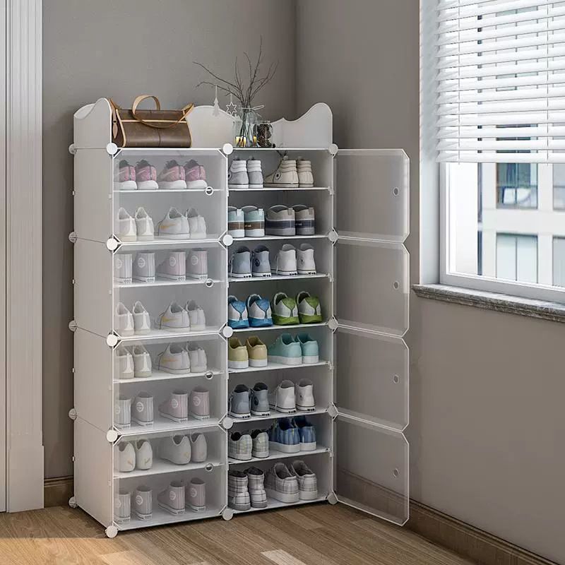Dust-proof shoe rack, simple dormitory entrance, multi-layered household interior, beautiful and economical storage wonder, small shoe cabinet details Picture