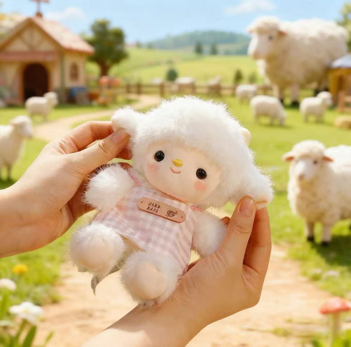A genuine goodnight lamb plush toy, a birthday gift for your girlfriend's schoolbag pendant Item Picture
