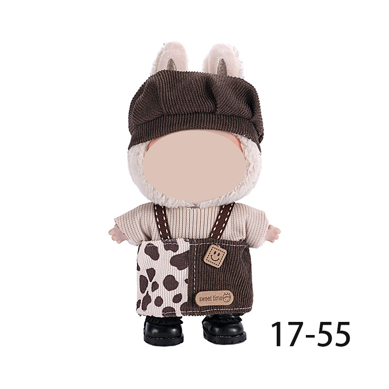 17cm cloth vinyl dolls, plush toys and other wearable and changeable clothing substitutes
