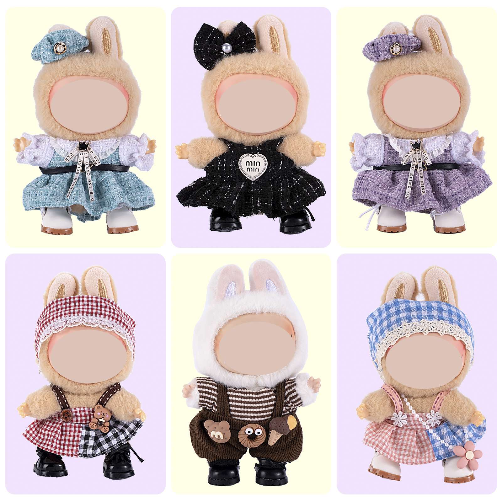 Only the clothes are suitable for the 17cm cloth clothes pendant with a stretchable baby texture overalls set Application Scenario