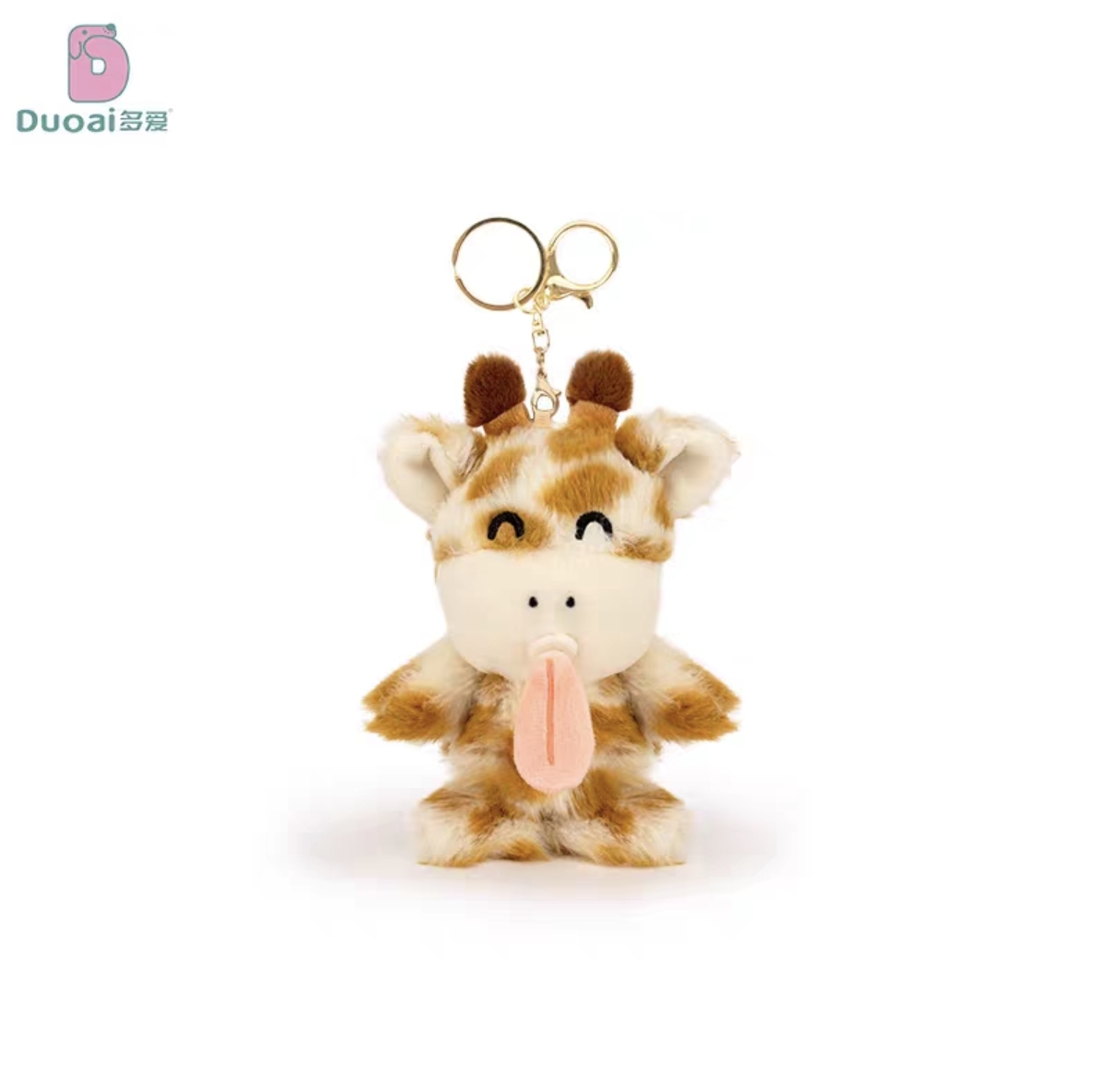 "Duoai Genuine original giraffe plush pendant, cute bag, keychain as a birthday gift for friends and family. details Picture