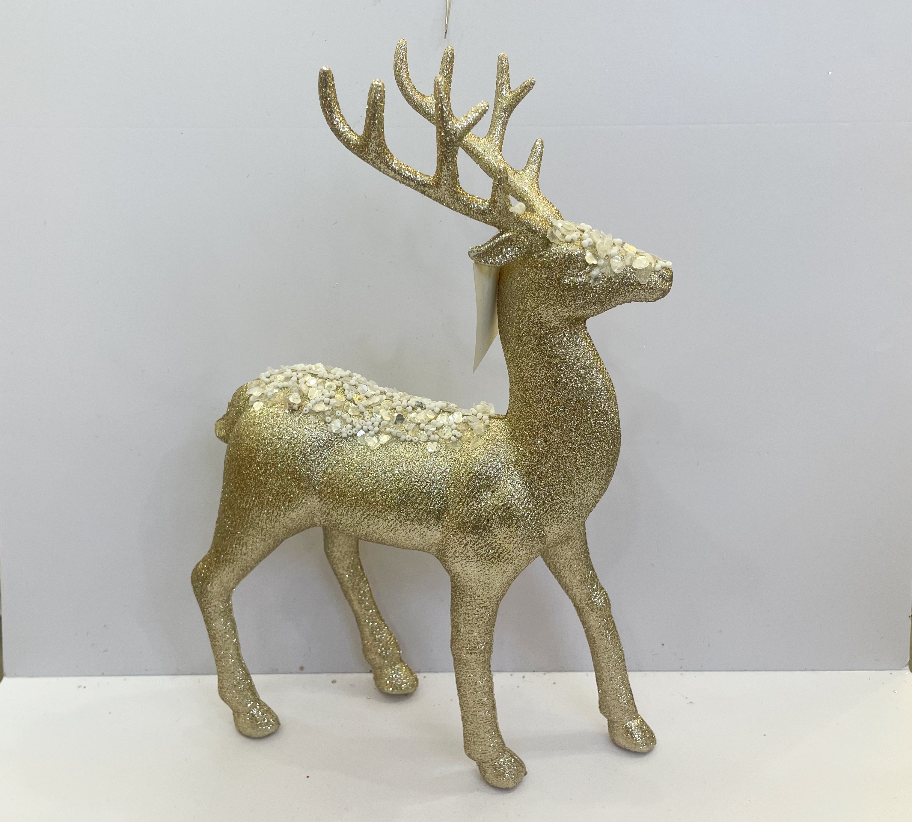 33X22CM blow-molded Christmas powder-coated plastic deer figure-piece decoration