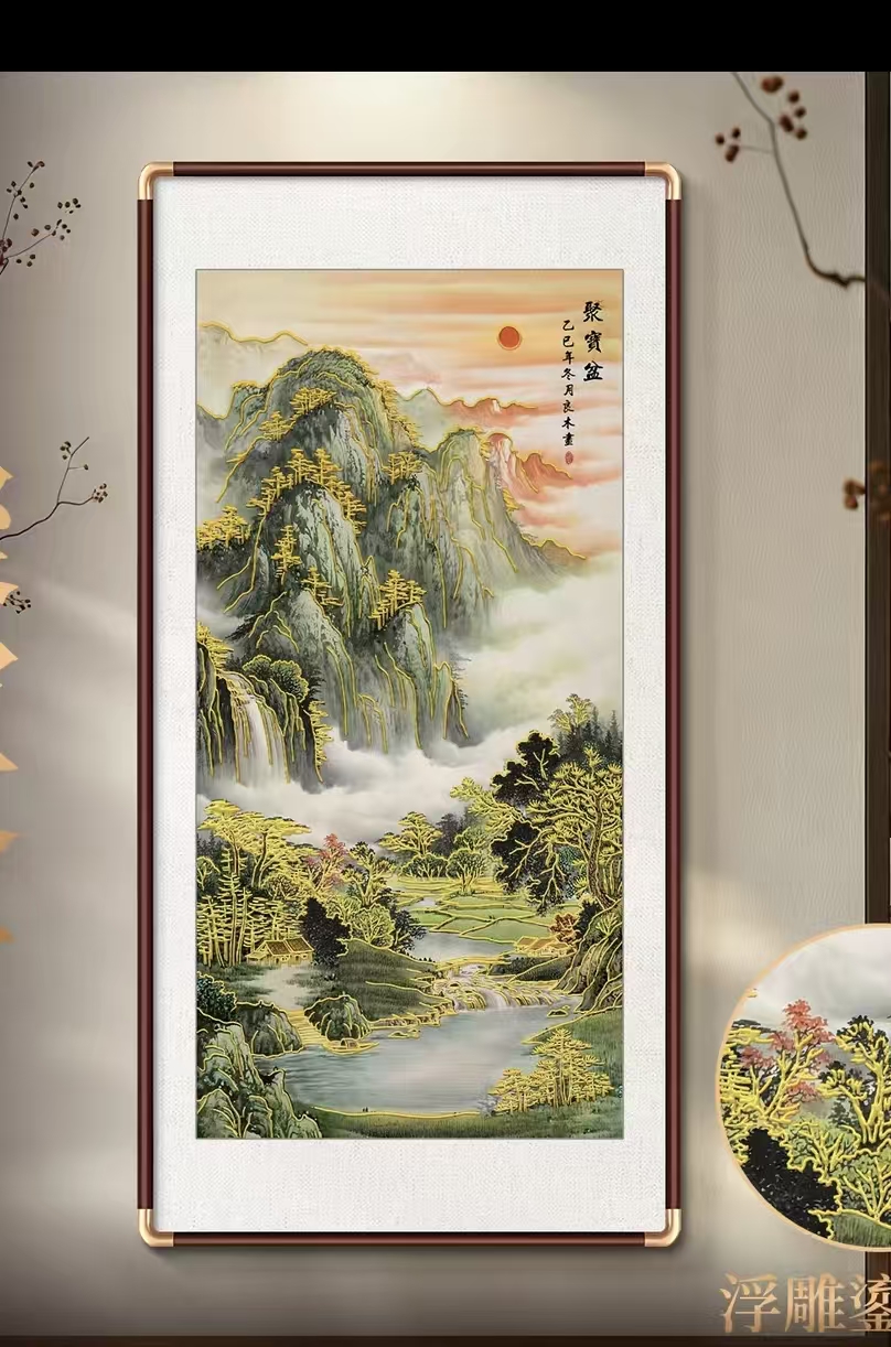国潮入户玄关走廊挂画油画5墙面装饰沙发背景画墙面装饰沙发背景画