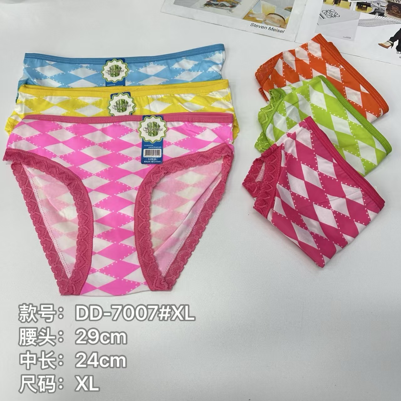 DD-7007 #XL export Underwear, Women's underwear, milk silk striped women's underwear, Women's briefs, underwear, QNI full figure