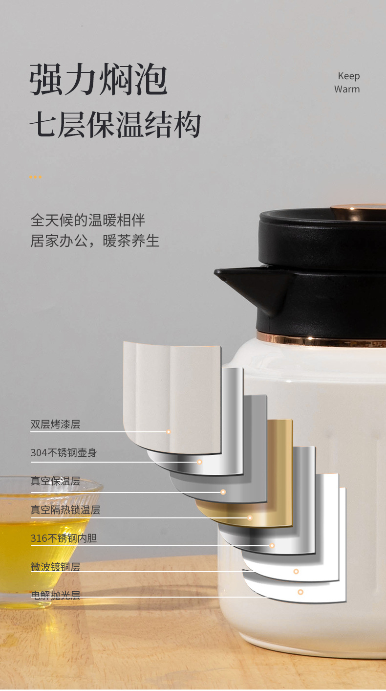 Nueva tetera de acero inoxidable de gran capacidad hogar 316 calentador de agua caliente viejo té blanco chenpi puer tetera de té pic 10