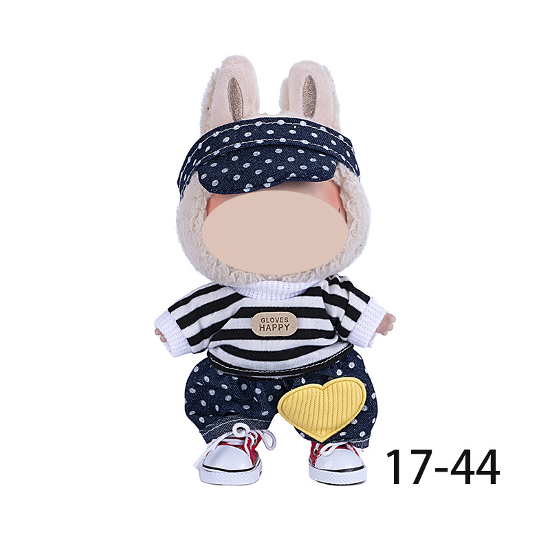 This garment is suitable for 17cm fabric vinyl dolls, plush toys and other wearable and changeable clothes Item Picture