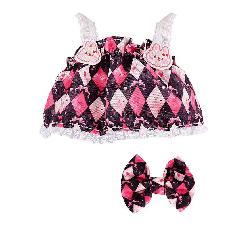 Suitable for 17cm fabric vinyl dolls, plush toys, etc., which can be worn and changed into dresses details Picture