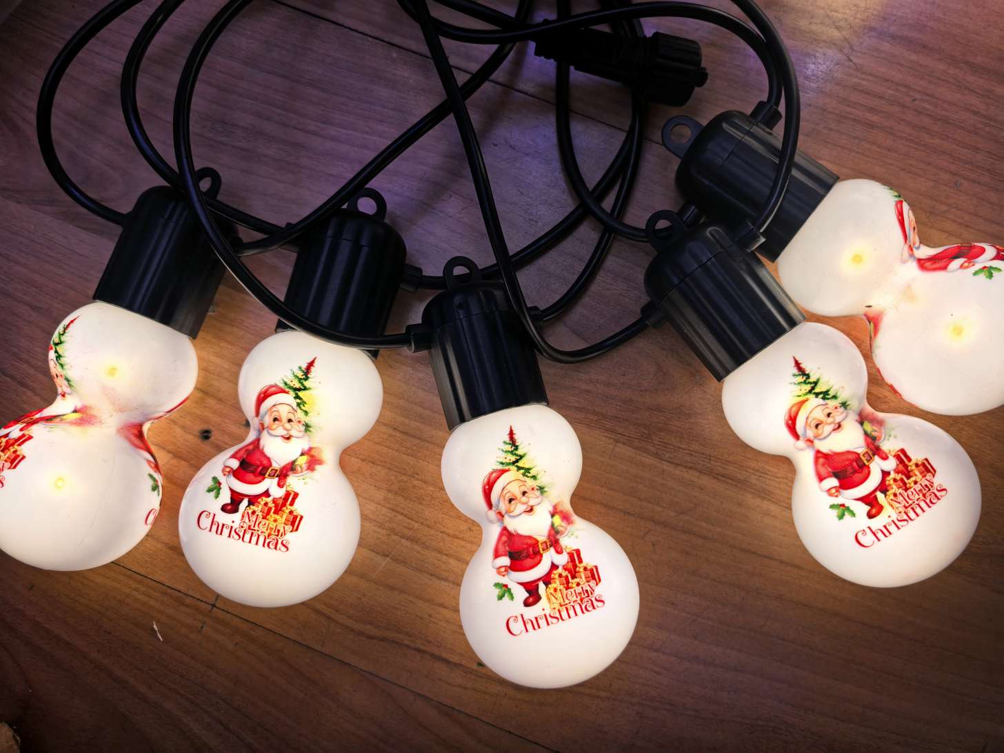 Old man, Snowman outdoor and indoor waterproof Christmas decorative lights, 10 lights, 5 meters Specification image