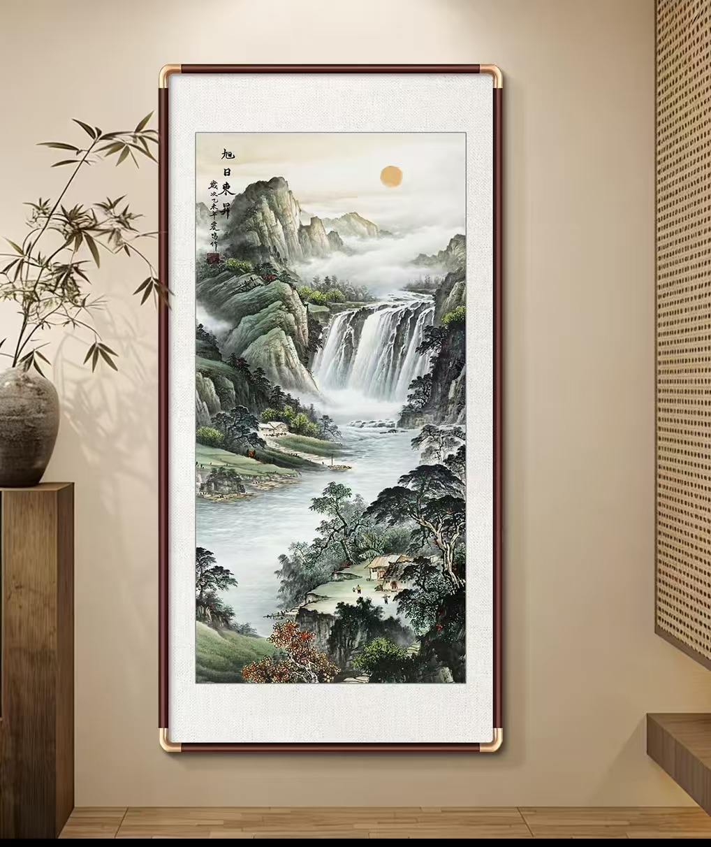 国潮手绘入户玄关走廊挂画油画5墙面装饰沙发背景画墙面装饰沙发背景画