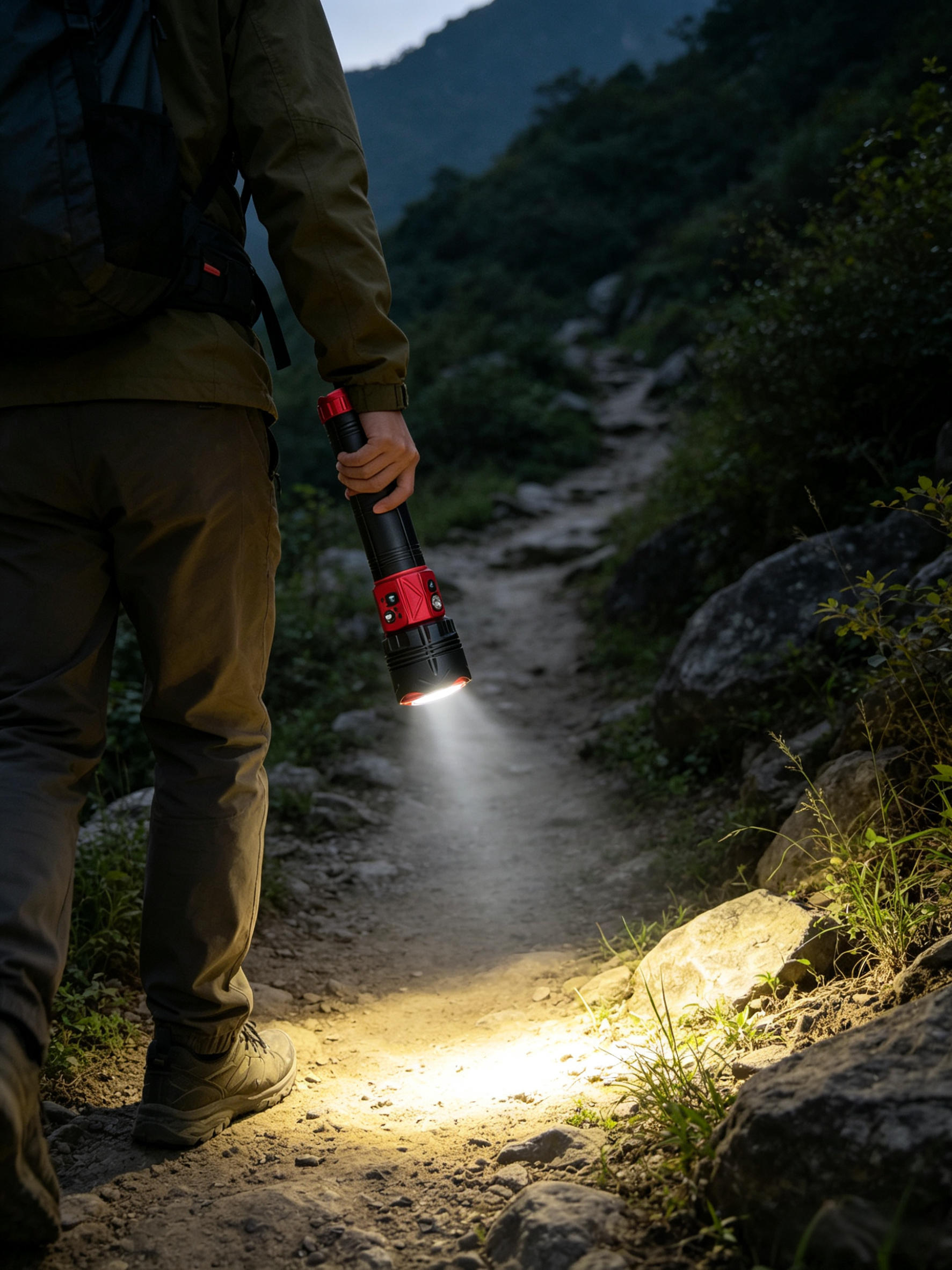Night fishing strong light flashlight, ultra-bright long-range, waterproof, multi-functional, rechargeable outdoor lamp with ultra-long battery life Specification image