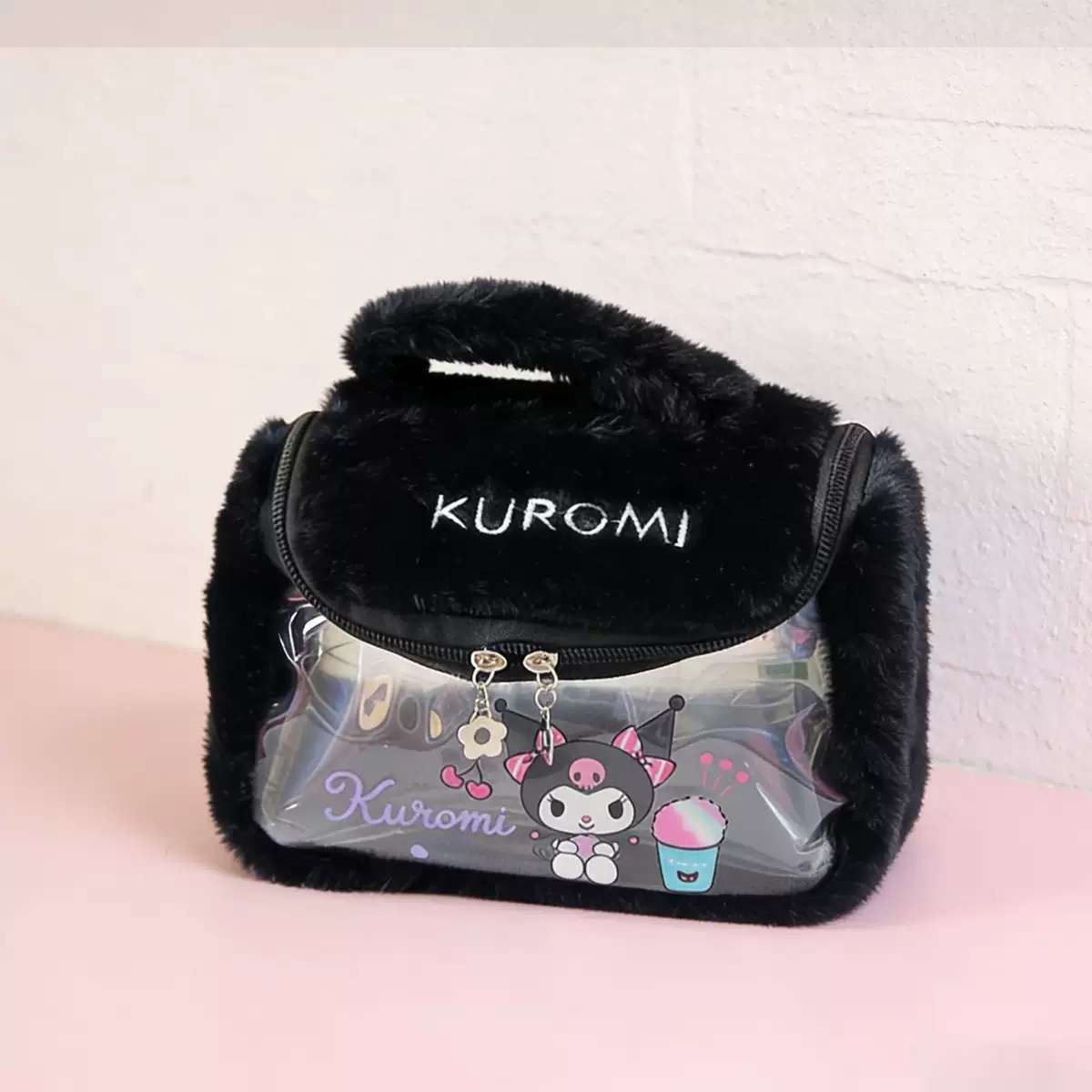 Adiva's new cartoon plush makeup bag, large-capacity toiletry bag, and high-appearancy-level hand-held storage bag Application Scenario