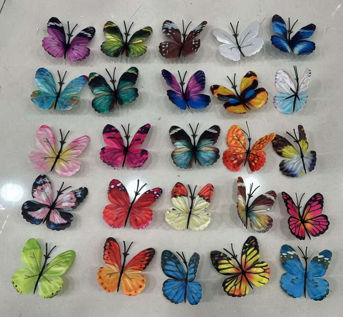 Artificial flower handicrafts, decorative flower figures, artificial flower heads, butterfly flower heads