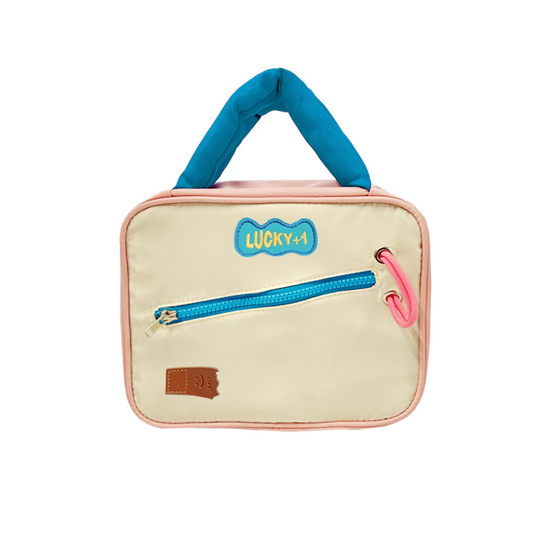 Aidihua's new trendy and cute color-blocking makeup bag, large-capacity travel and business trip toiletry bag, makeup bag and storage bag