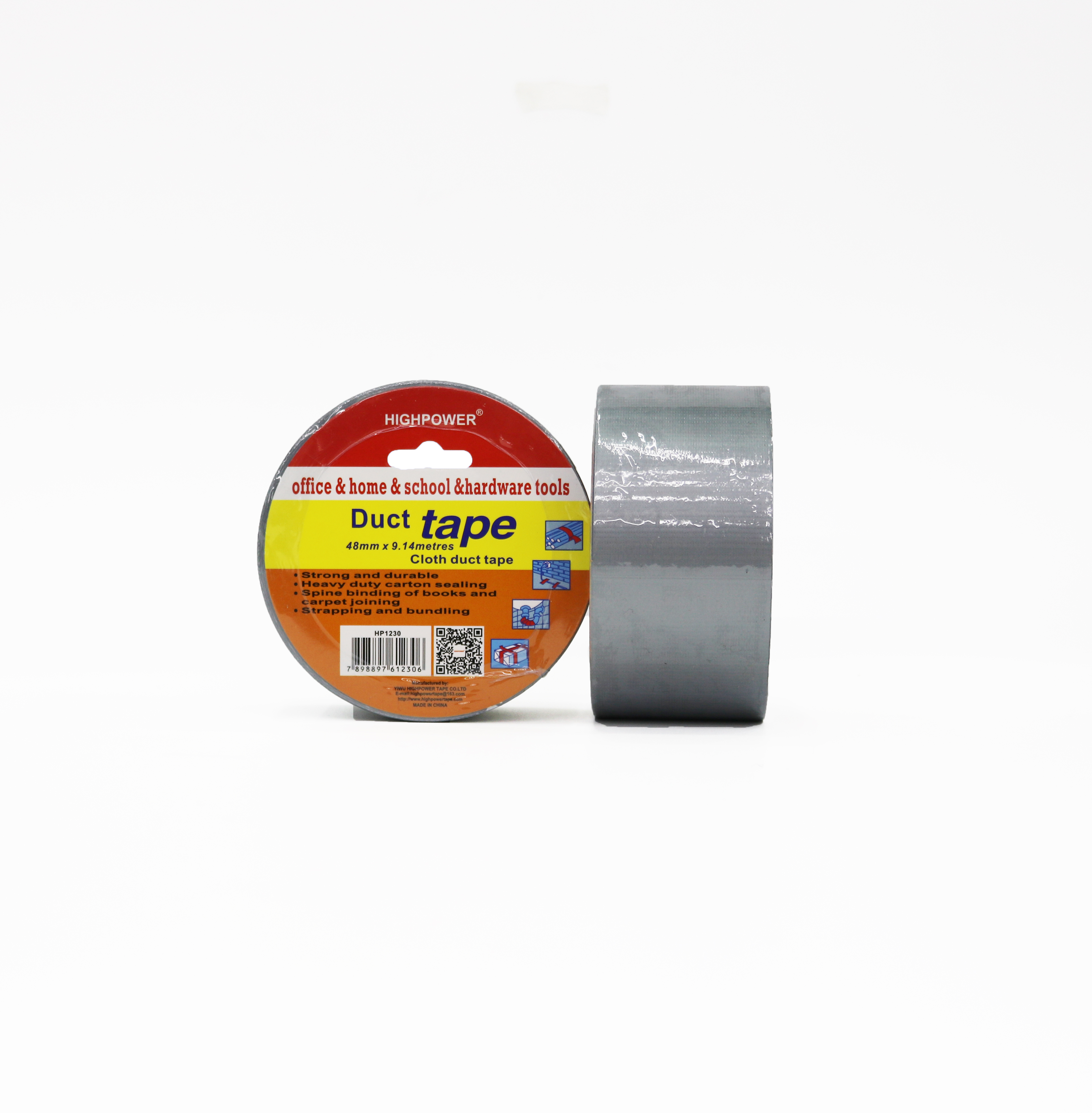 Waterproof tape, grey cloth-based tape, hand-tear