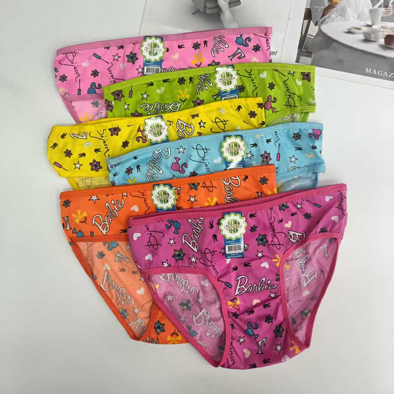 DD-646 #XL Export Underwear Women's Underwear Milk Silk Cartoon Printed Women's Underwear Sexy Hemmed Underwear Women's Briefs Underwear Underwear QNI Specification drawing