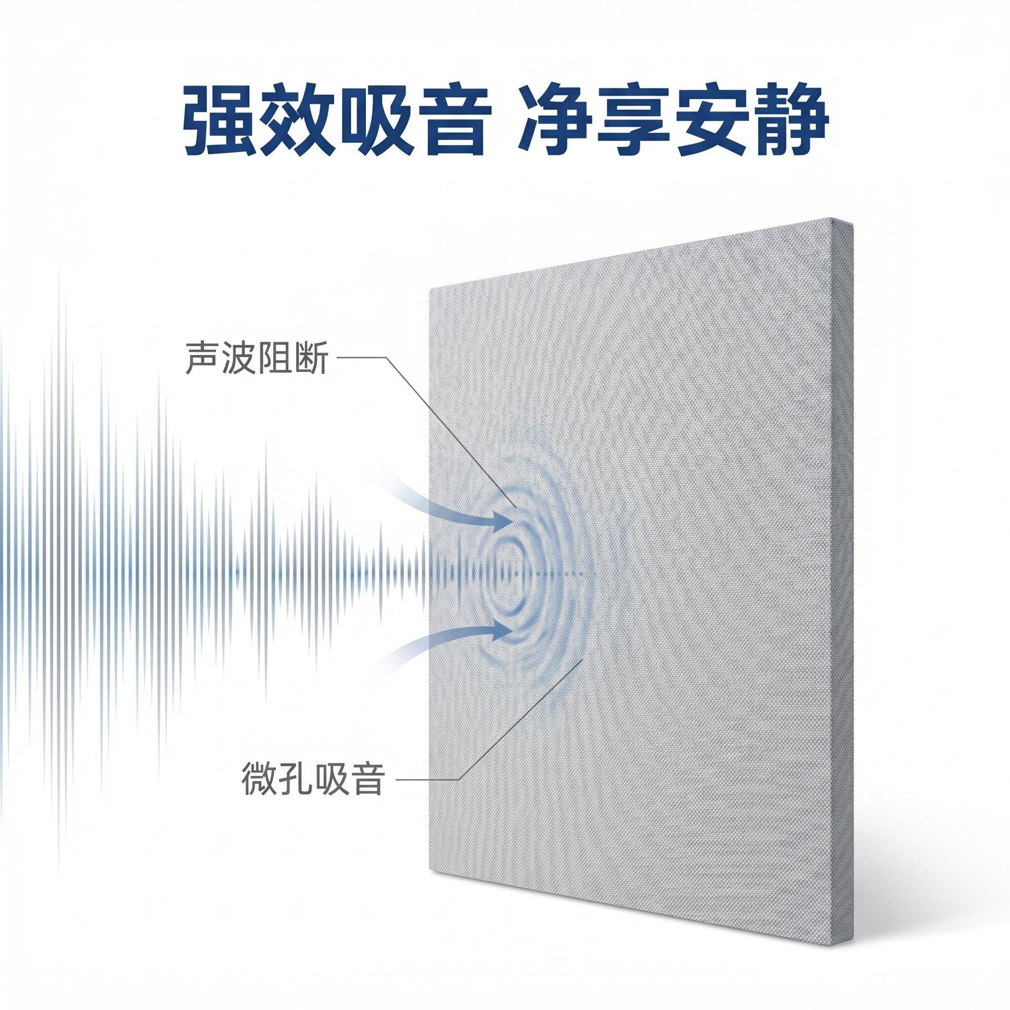 Fabric polyester fiber sound-absorbing board wall panels, decorative felt wall stickers, office and home environmentally friendly flame-retardant acoustic boards, sound-absorbing and sound-insulating materials Application Scenario