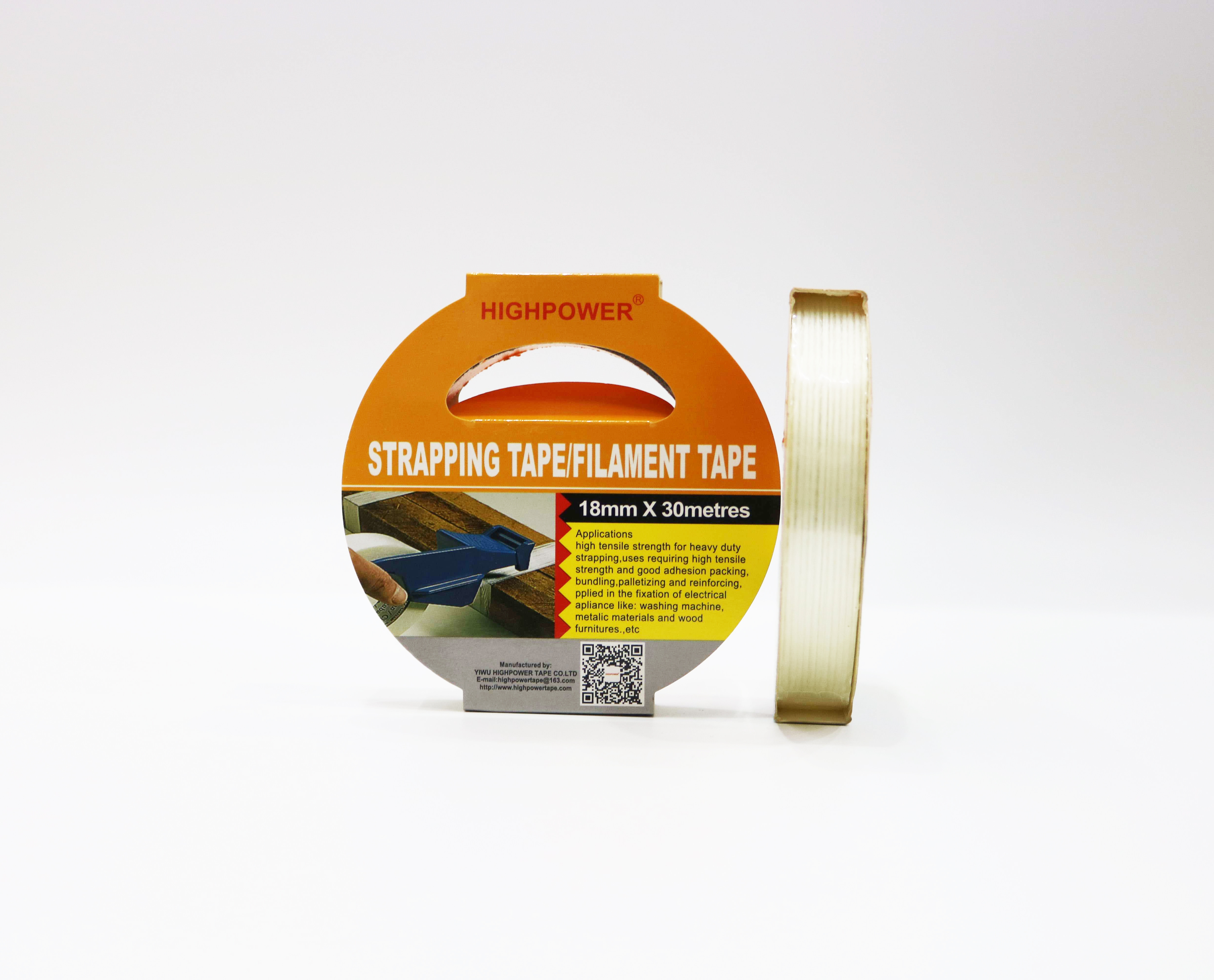 Glass fiber strapping tape