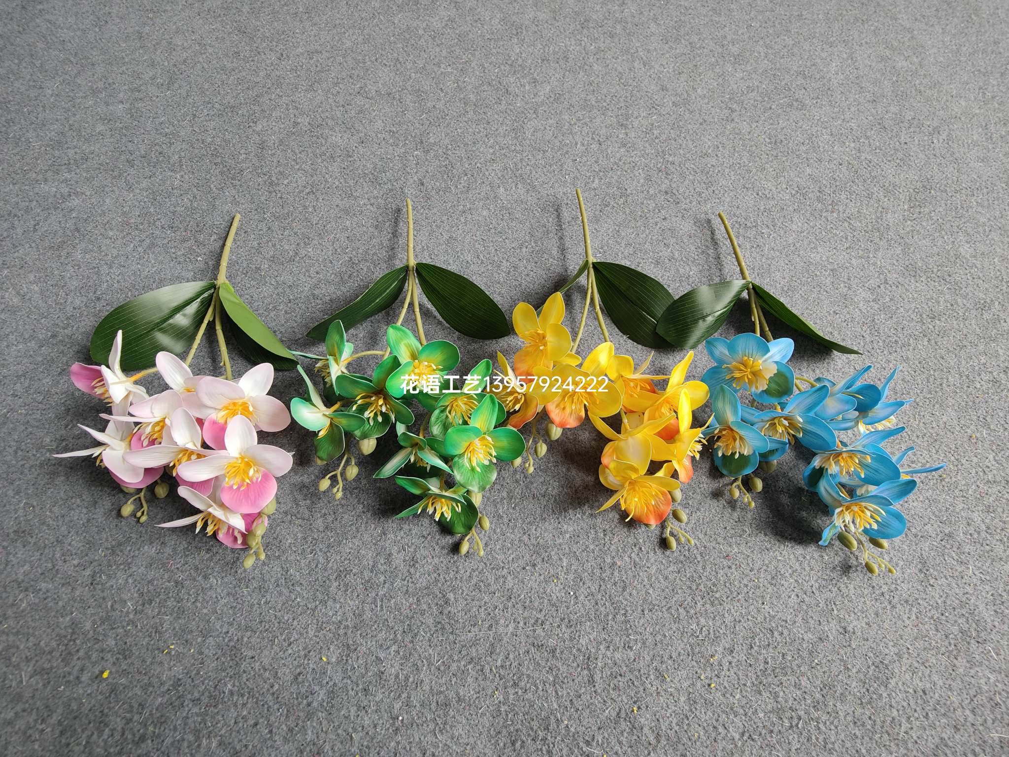 Artificial petal handicrafts, gifts, woolen sunflowers, decorative flowers, artificial flowers, two-pronged eight-headed iron block orchids, artificial flowers, artificial flowers, decorative flowers