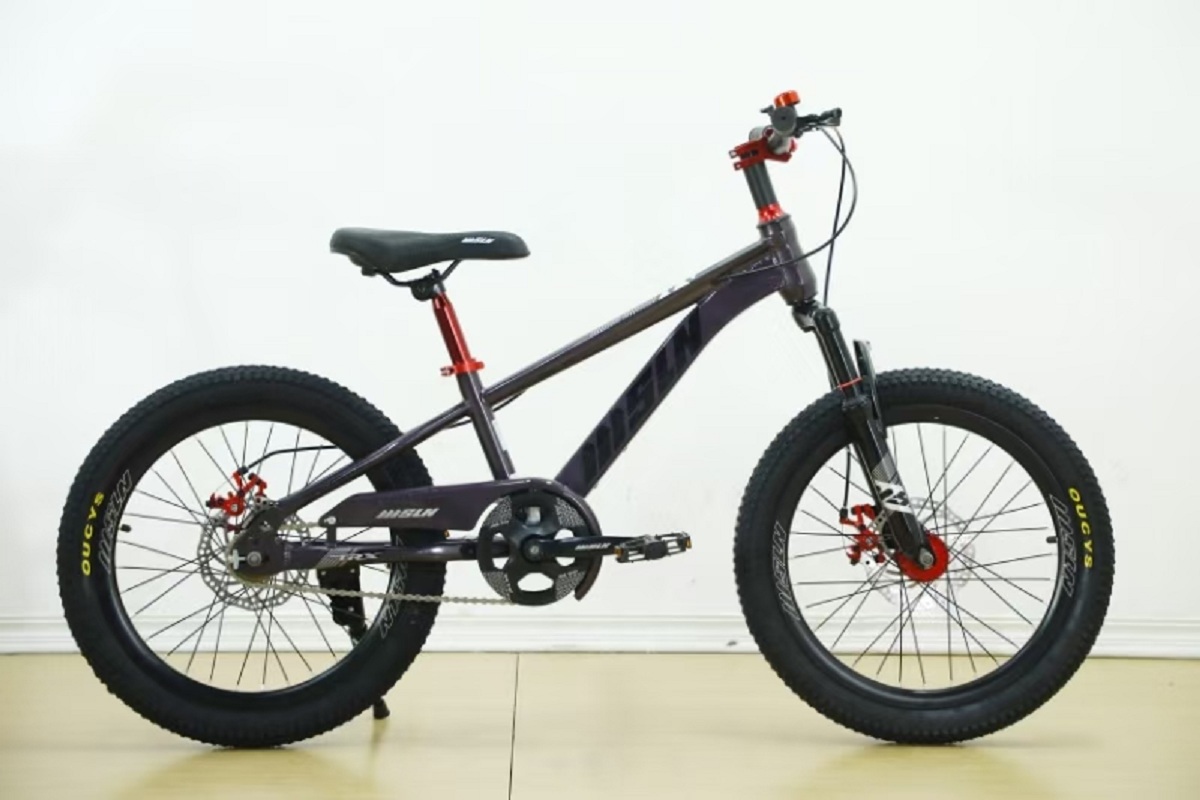 Cool blue and orange children's mountain bikes, fashionable design, dynamic and full of energy, suitable for outdoor riding mountain bikes. 18-inch, 20-inch, 22-inch, 24/26-inch 21-speed high-carbon steel frame integrated wheel new mountain bikes Item Picture