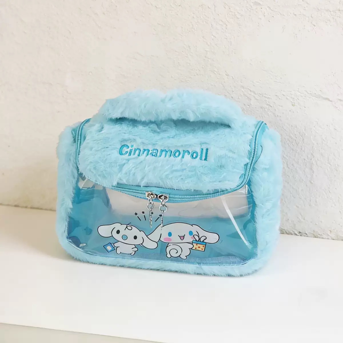Adiva's new cartoon plush makeup bag, large-capacity toiletry bag, and high-appearancy-level hand-held storage bag