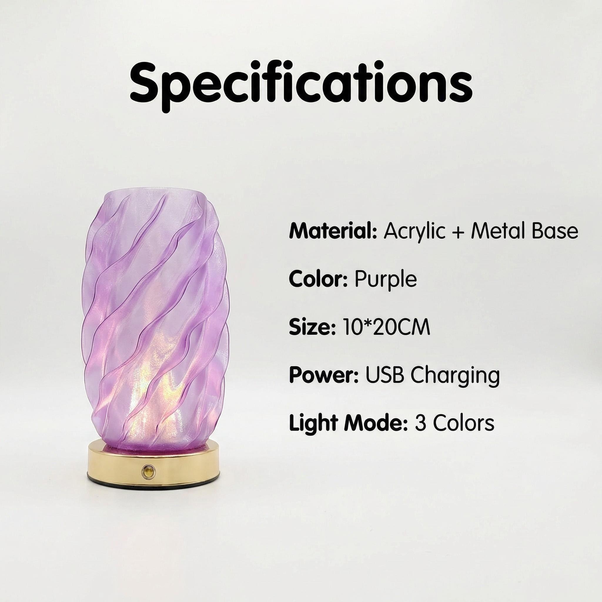 2026 Jilian's new purple spiral 3D lamp, pumpkin lantern, electric candle, Ramadan, Halloween prop, Eid al-Fitr Item Picture