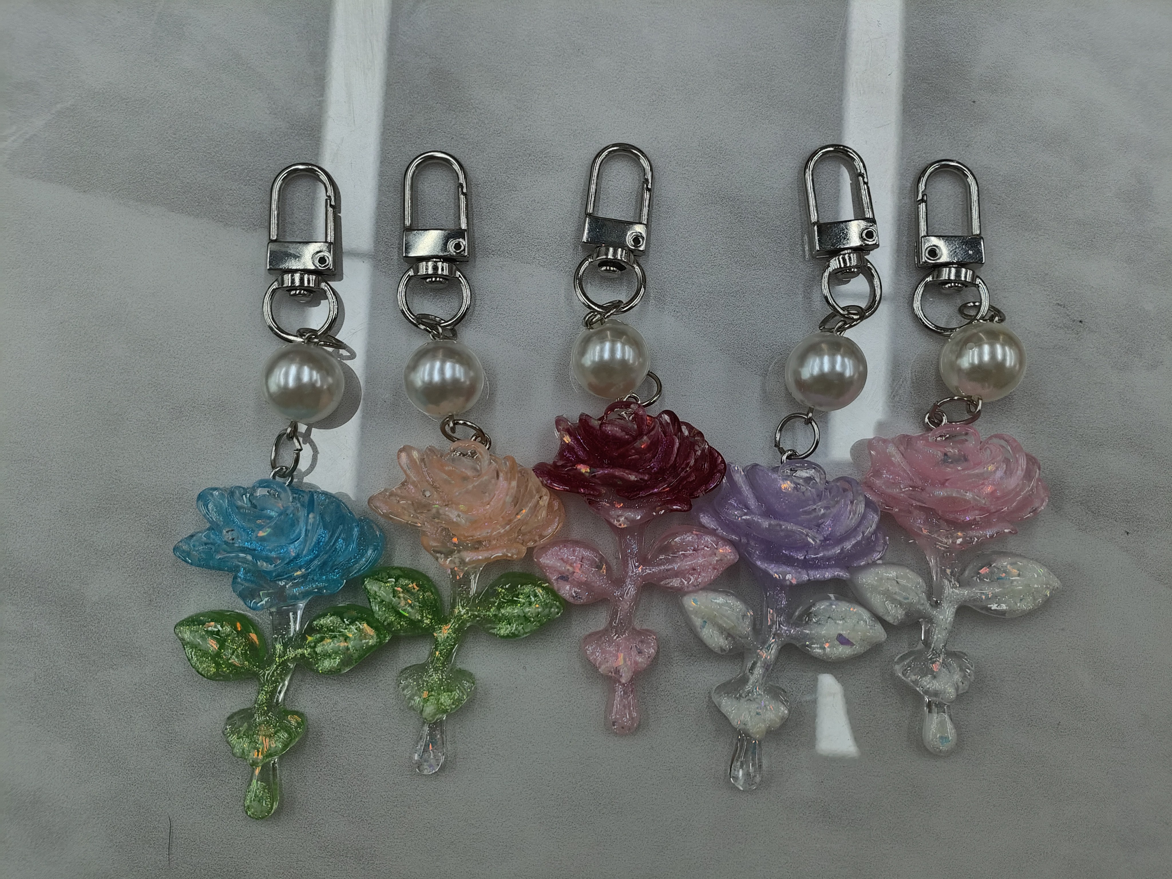 唐卡彩色玫瑰花沙金银玉吊坠天然宝石饰品