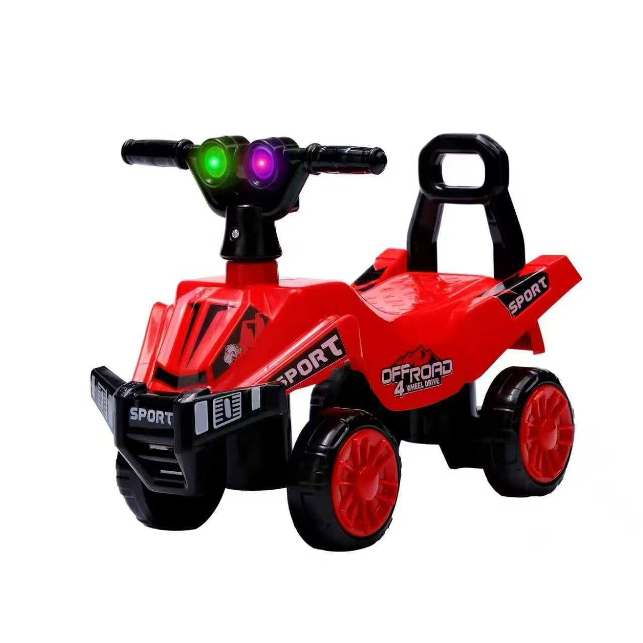 Yellow four-wheel drive children's toy car, firewheel alloy car model details Picture