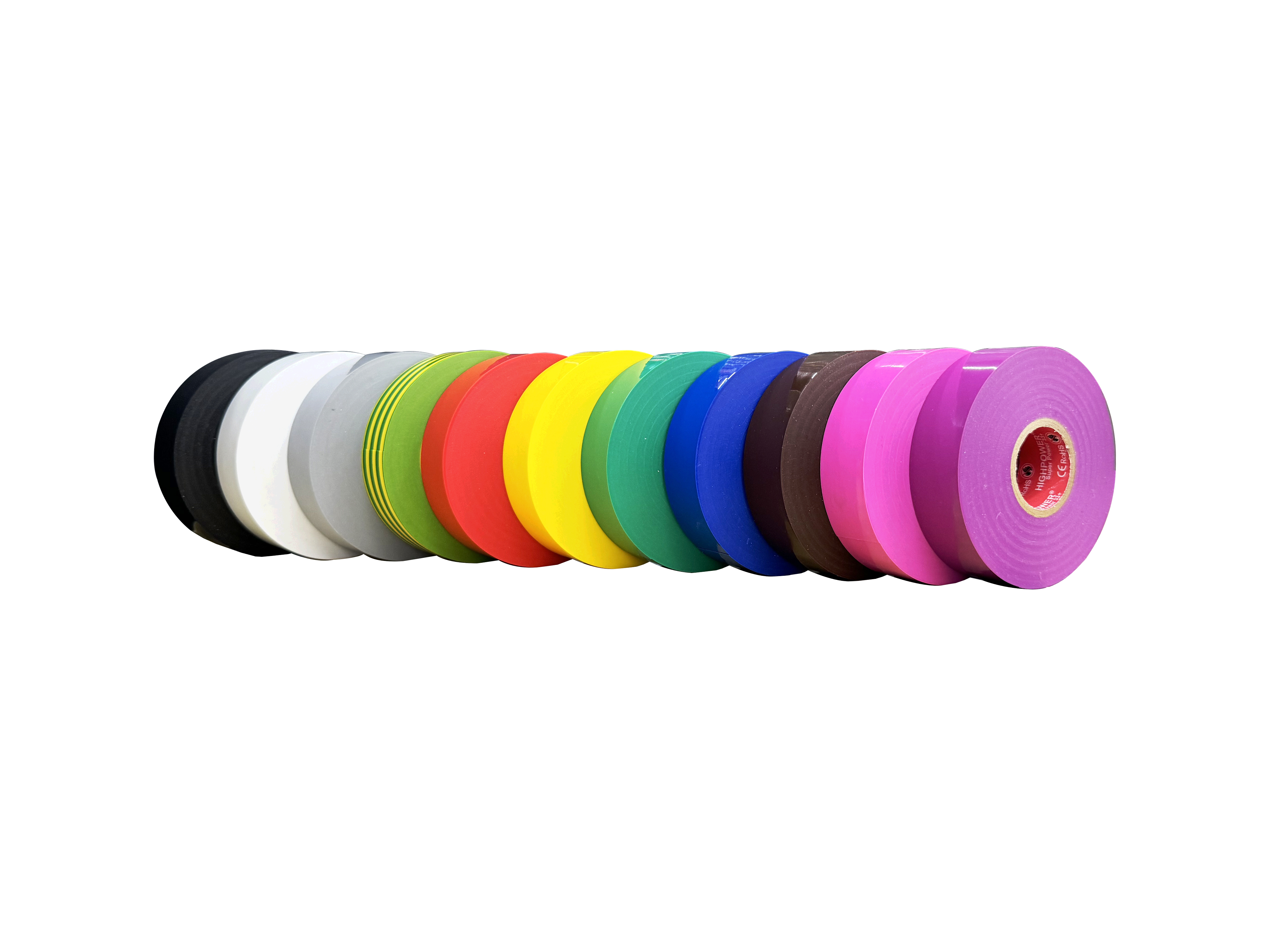 The main body of the tape roll is an electrical insulating tape for electrical use