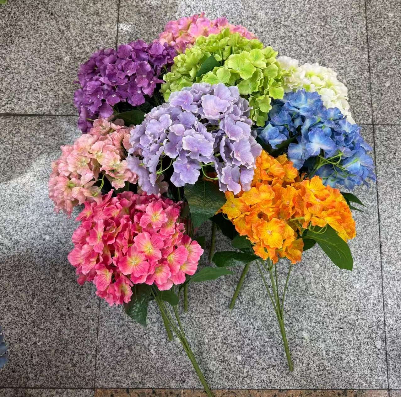 5-fork 3D printed hydrangea simulated petal handicrafts, decorative flowers, artificial flowers, simulated flowers Item Picture
