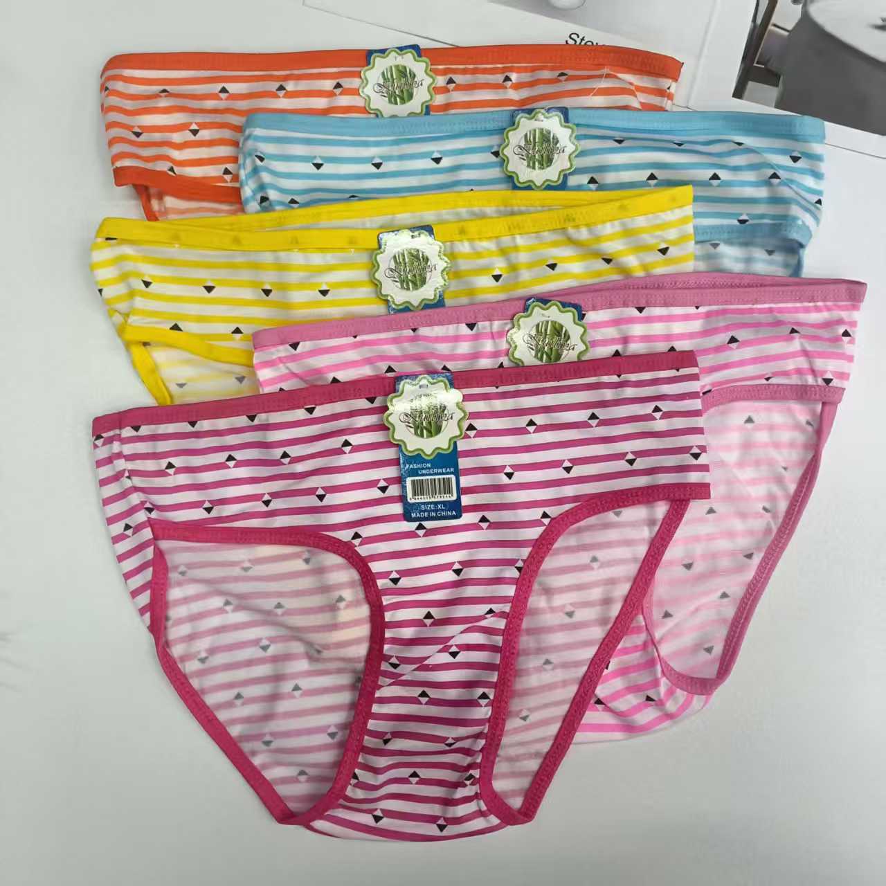 DD-8080 #XL export Underwear, Women's underwear, Milk silk striped printed Women's underwear, Sexy hemmed Underwear, Women's briefs, underwear QNI Specification drawing