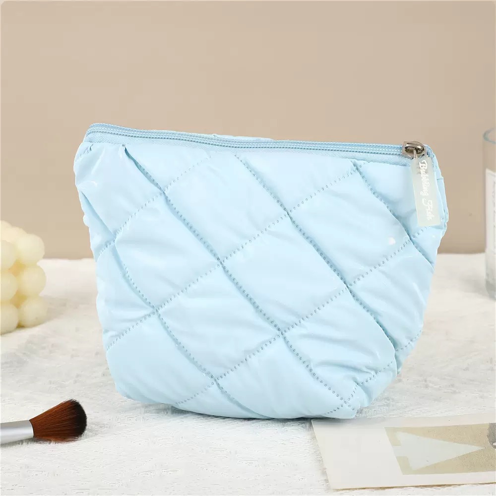 Adihua Cross-border solid color makeup Bag, high appearance level down waterproof toiletry bag details Picture