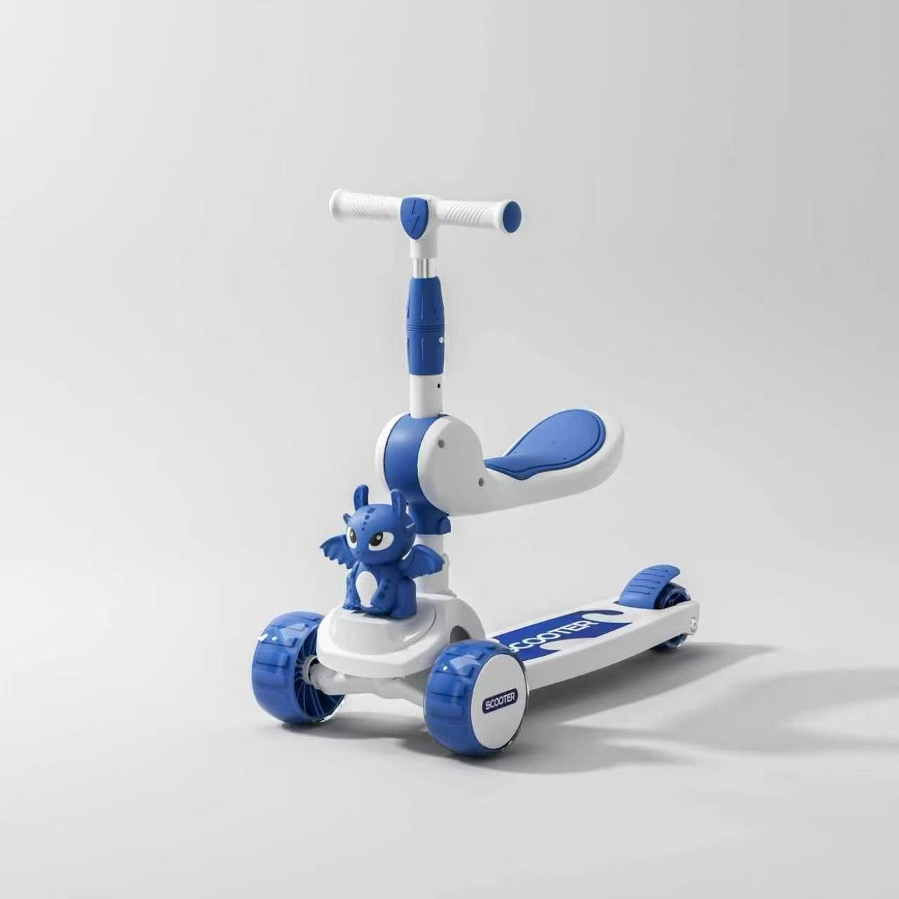 Purple children's multi-functional scooter, baby products, outdoor toys, genuine cross-border products details Picture