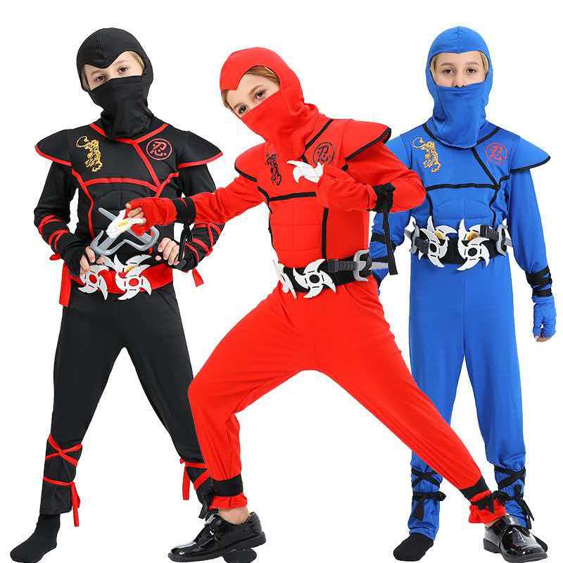 cosplay万圣节服装 儿童忍者服装肌肉服武士忍者儿童忍者演出服 含道具详情图1