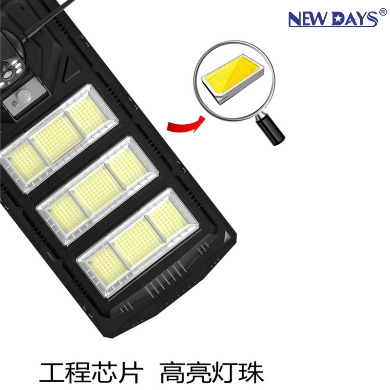 NEWDAYS marca cruce de fronteras nuevo solar todo inalámbrico inteligente cámara de vigilancia farola, detección móvil seguridad al aire libre, ir a todo color visión nocturna cámara solar Application Scenario