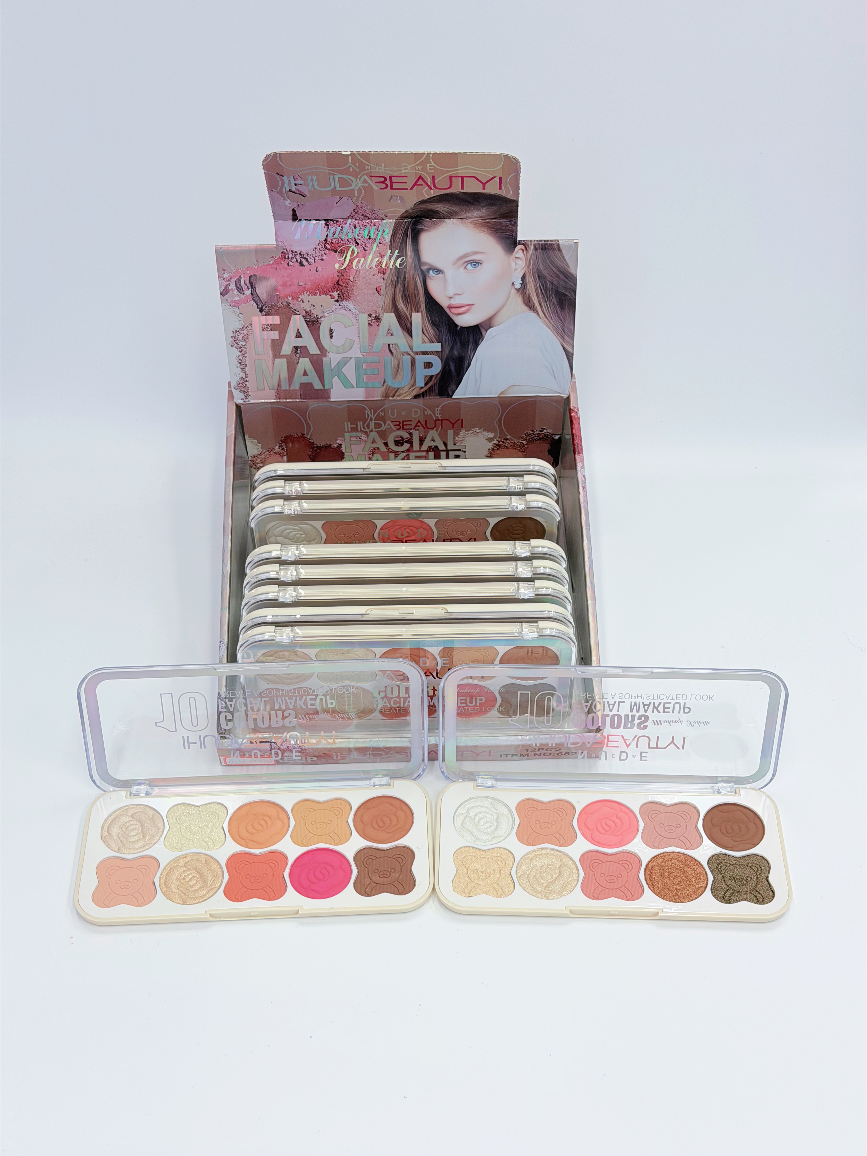 Cross-border eyeshadow IHUDABEAUTYI Bear Eyeshadow 10-color eyeshadow powder box, fine powder quality, professional makeup export details Picture