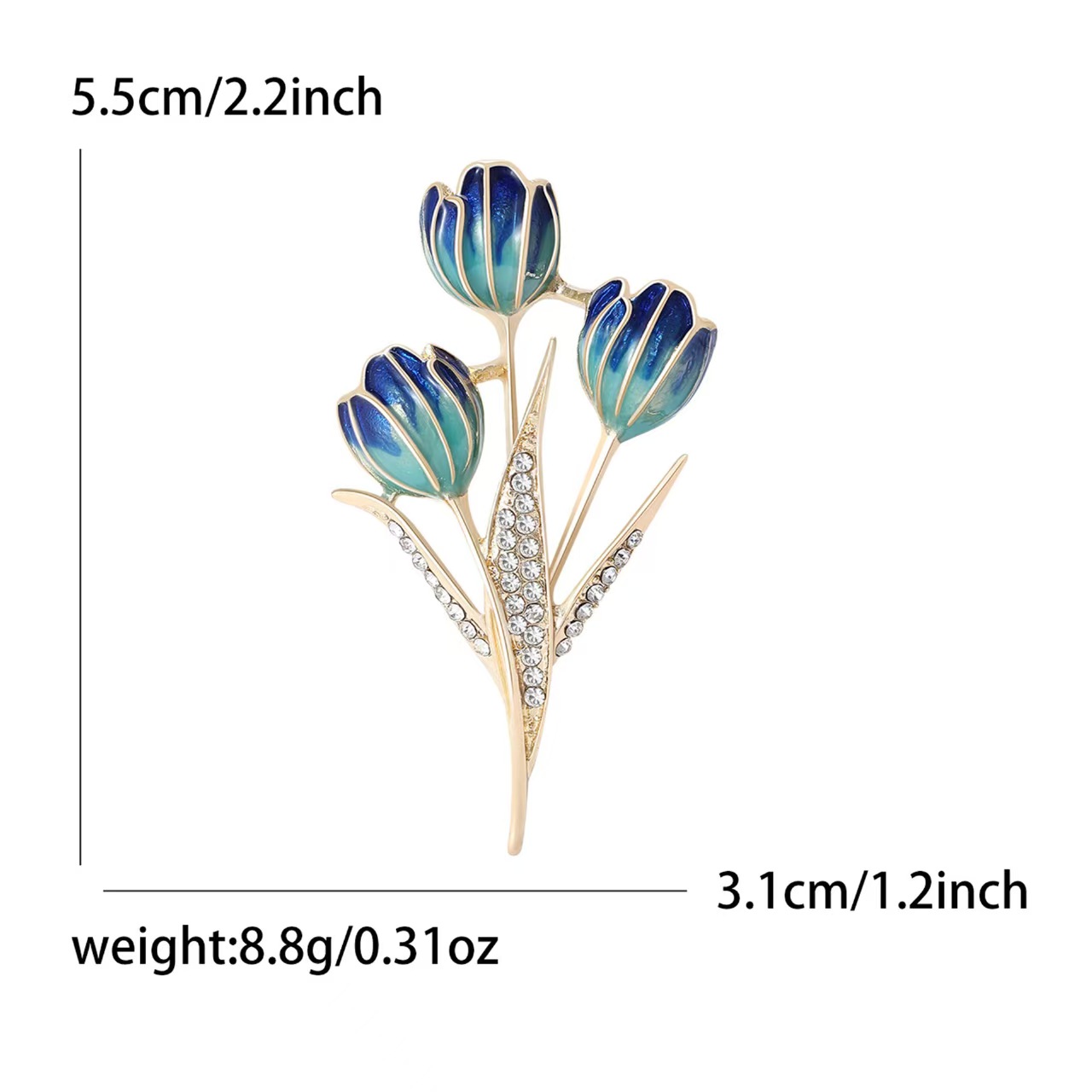 Korean-style fashionable oil drip tulip brooch, fashionable ins trendy and personalized brooch, cute and artistic accessory
