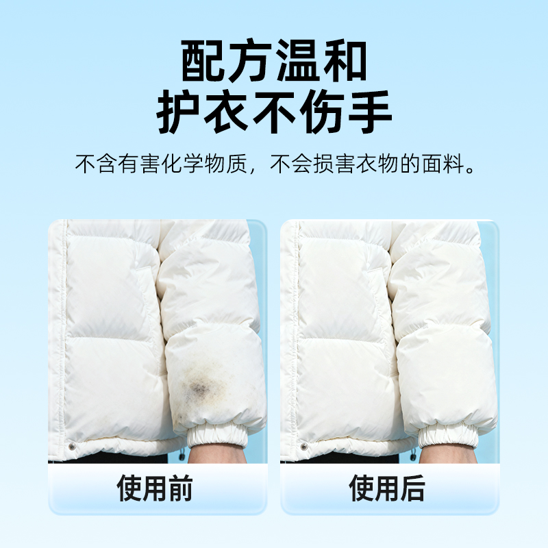 包邮！外套羽绒服清洁湿巾6片衣服清洁去污不伤衣WATCH YOUR TONE细节图