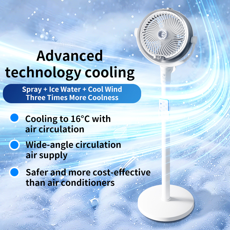 The new FA6 humidifying spray floor fan with dual spray, high-end brushless motor, 12-speed oscillating function, electric fan and circulating fan is a cross-border bestseller Application Scenario