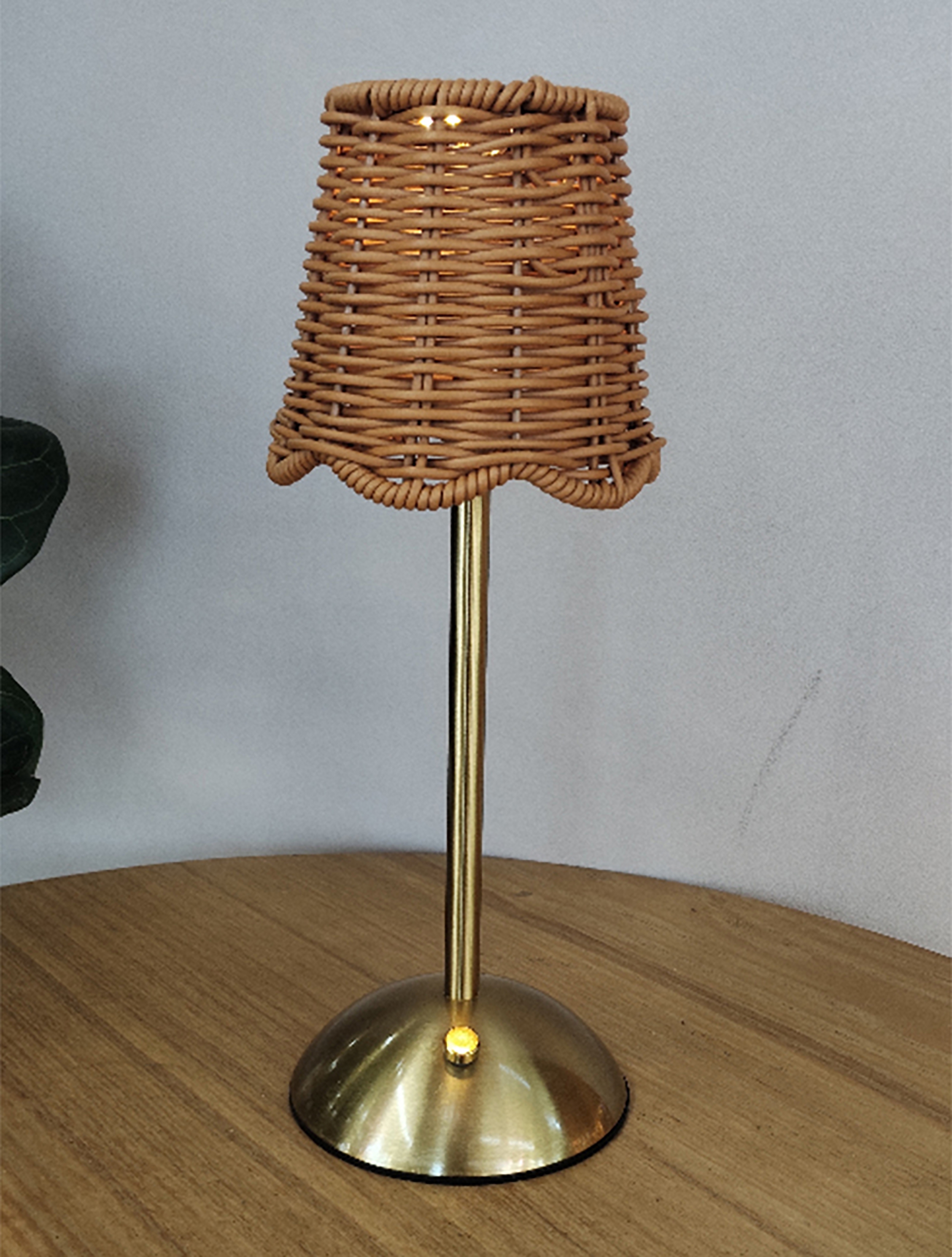 CICO Rattan Portable Desk Lamp type-c Charging Atmosphere Small Desk Lamp Home Night Light 094837844 full figure