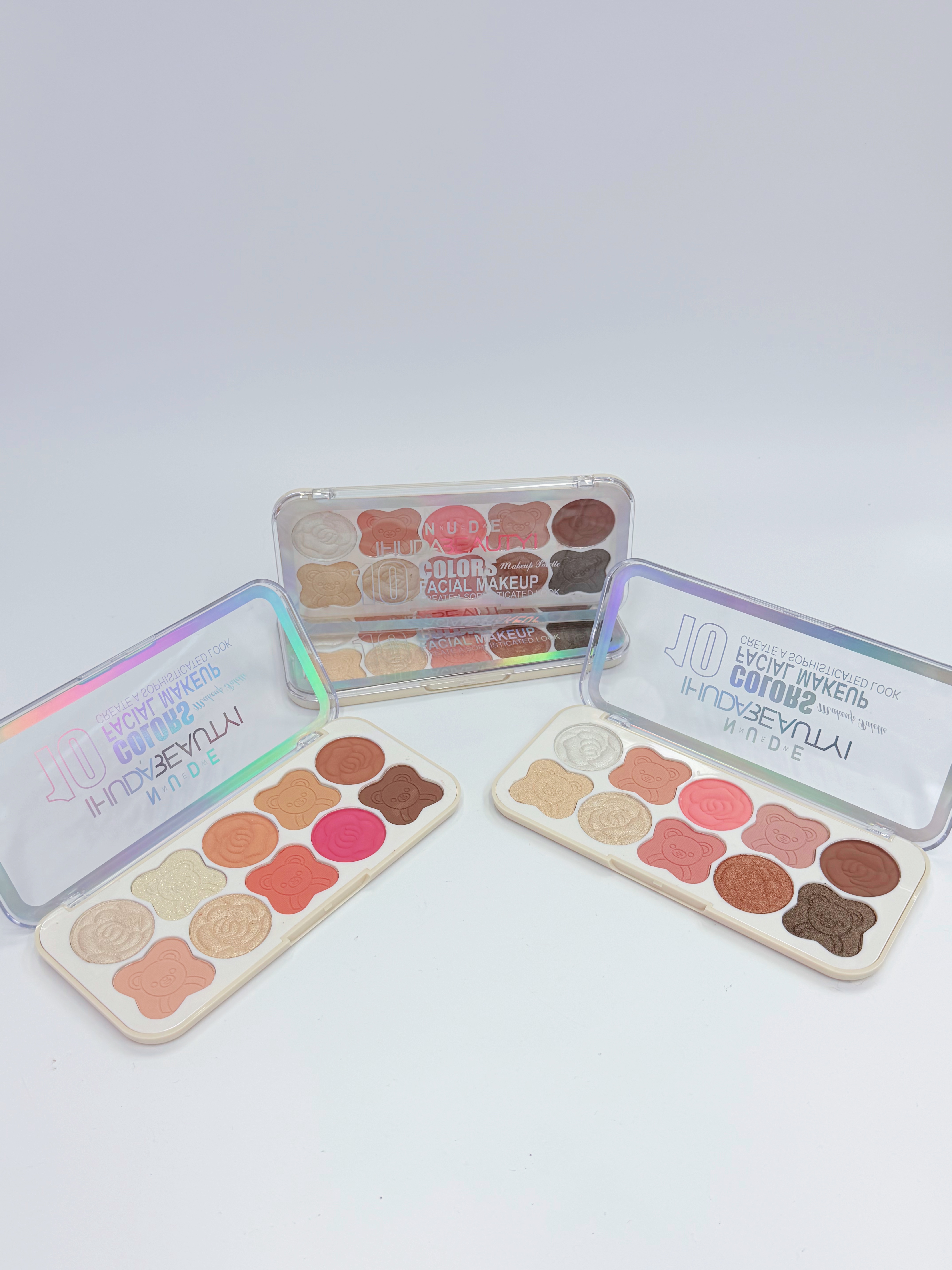 Cross-border eyeshadow IHUDABEAUTYI Bear Eyeshadow 10-color eyeshadow powder box, fine powder quality, professional makeup export Application Scenario