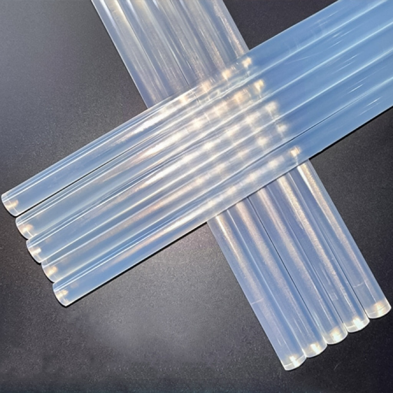 Hot melt adhesive sticks are environmentally friendly, transparent, high-viscosity, and have a high heat capacity. eva hot melt adhesive strips are available in bulk, ranging from 7mm to 11mm Specification image