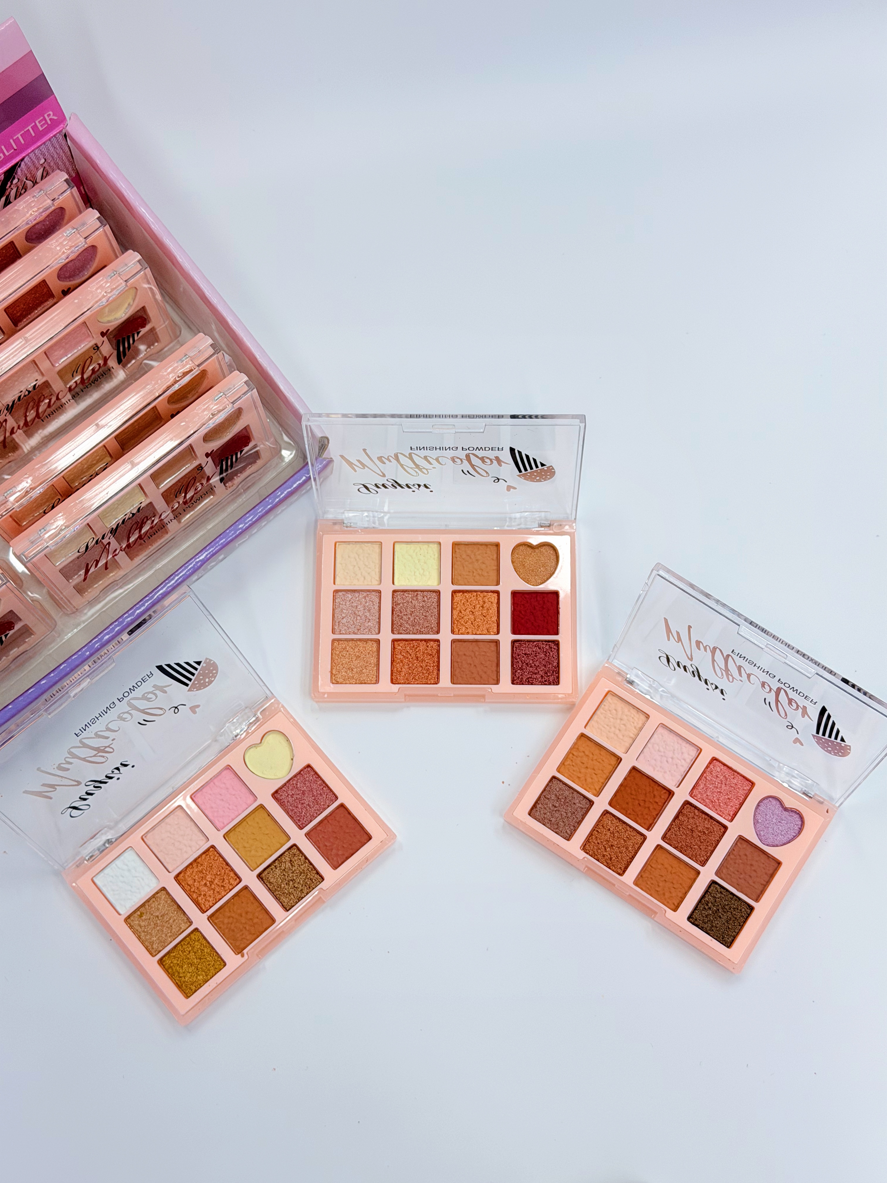 Makeup set, beauty products, 12-color eyeshadow palette, makeup box, eye makeup cosmetics Specification drawing