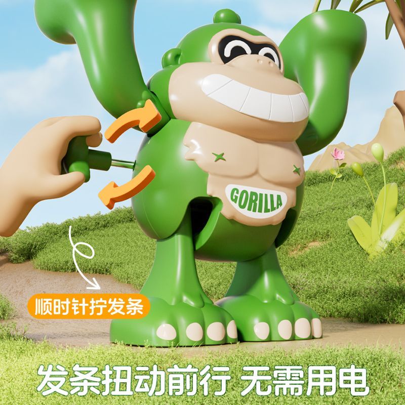 Fun wind-up toy gorilla toy, stress-relieving gorilla funny toy birthday present Application Scenario