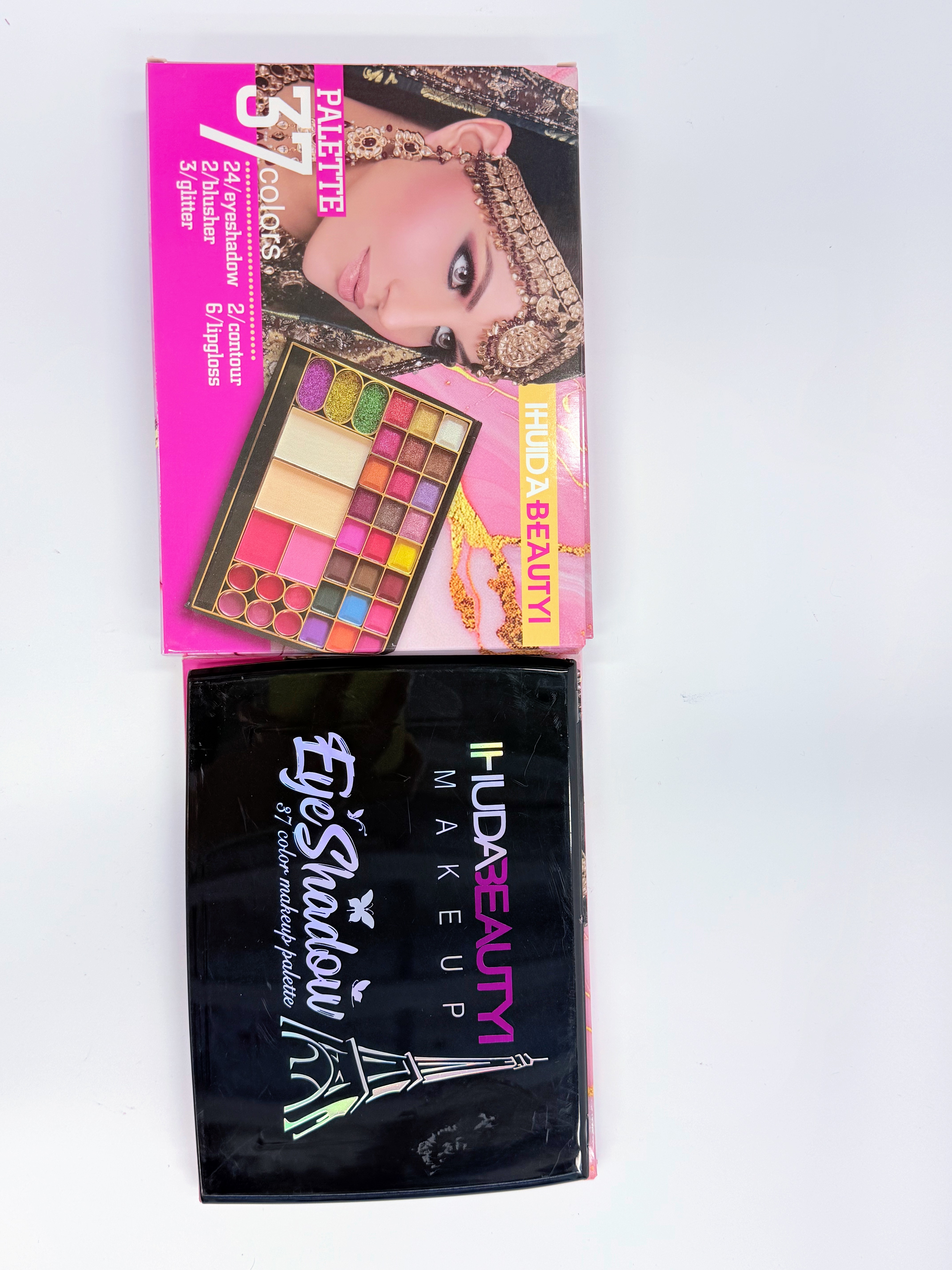 Cross-border eyeshadow IHUDABEAUTYI 37-color eyeshadow powder box, fine powder quality, professional makeup export details Picture
