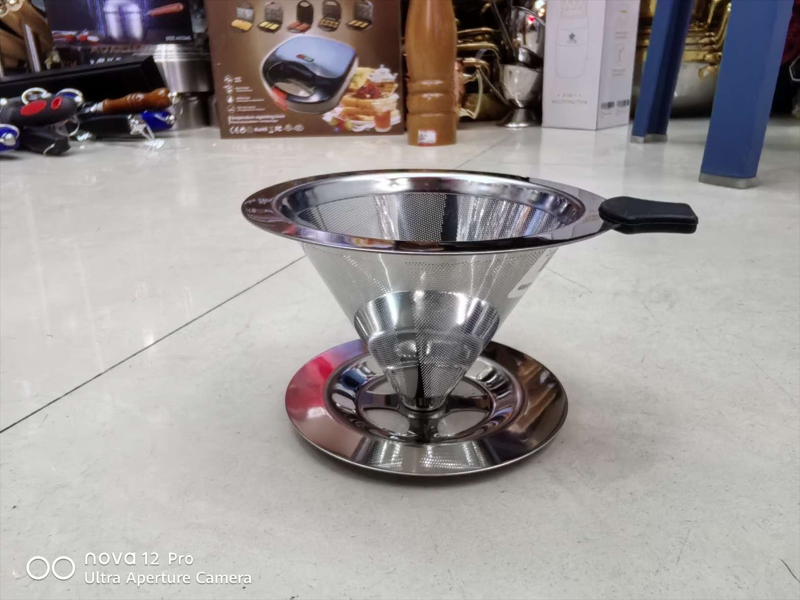 Square filter paper coffee machine storage box, portable moisture-proof, classified and organized cup holder details Picture