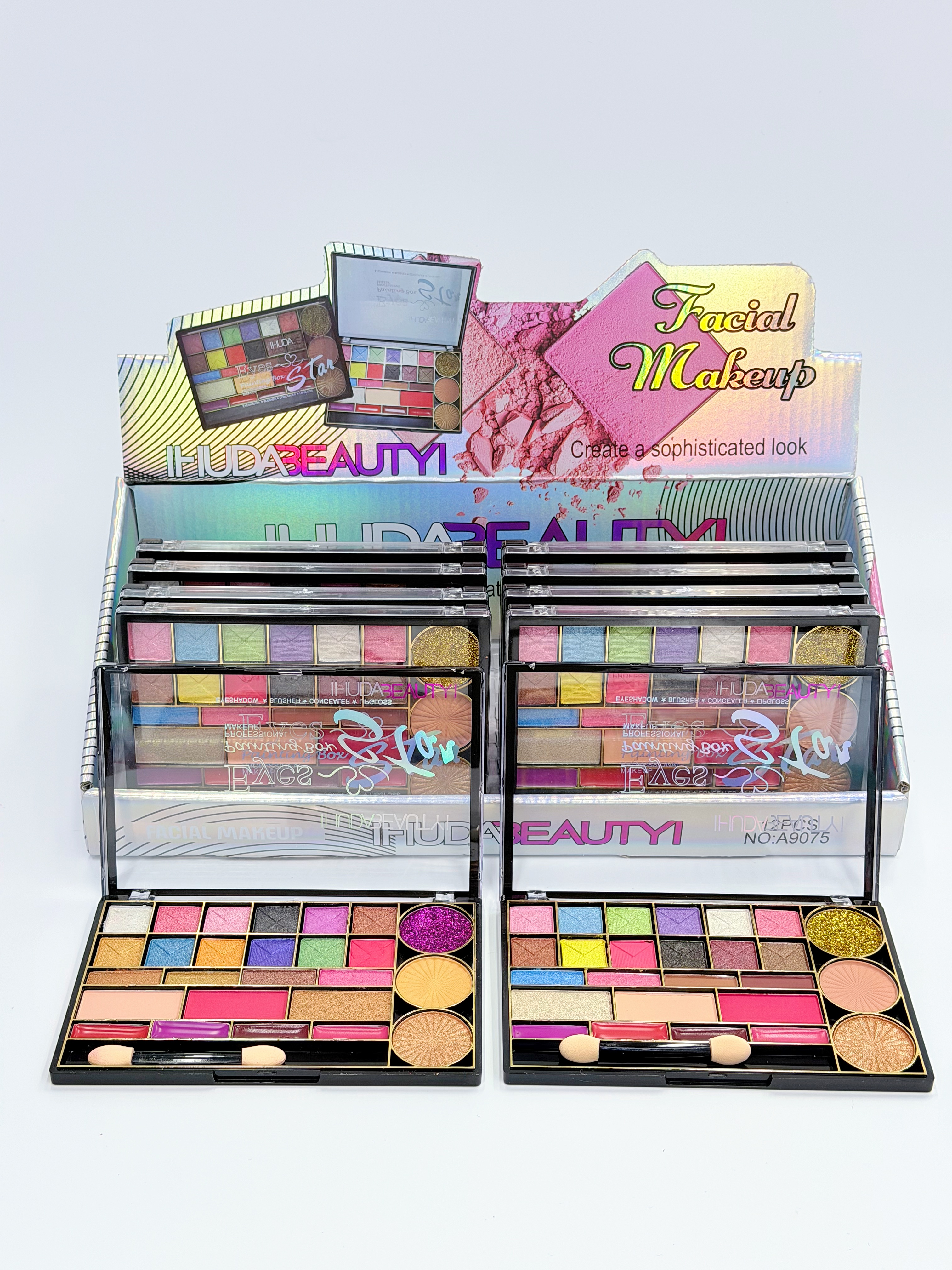 Cross-border eyeshadow IHUDABEAUTYI 26-color eyeshadow powder box, fine powder quality, professional makeup export details Picture