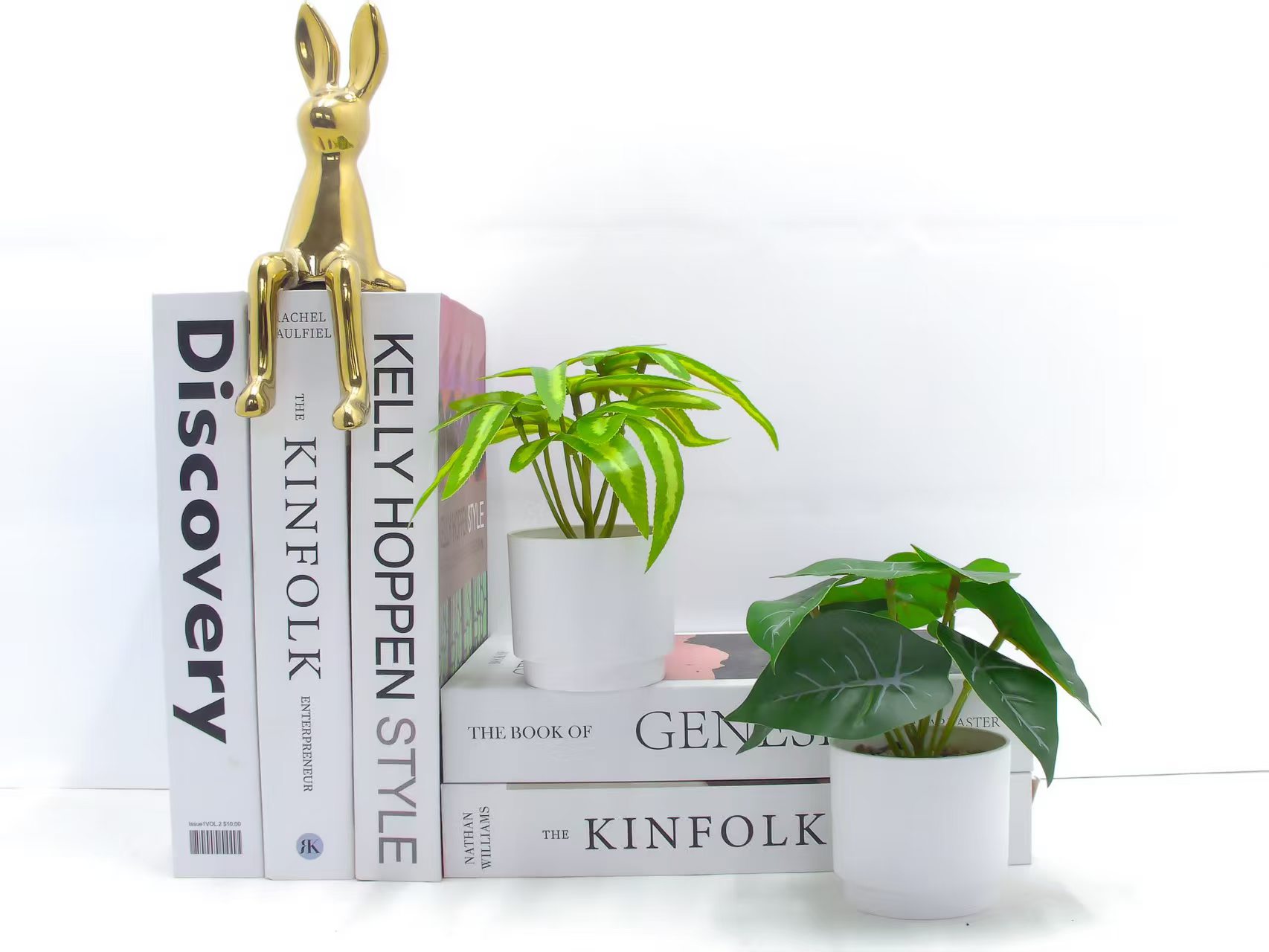 Simulated golden edge Brazilian beauty green plant bonsai, light luxury potted plants, living room Ins-style decorative items, small table ornaments, simulated green plants