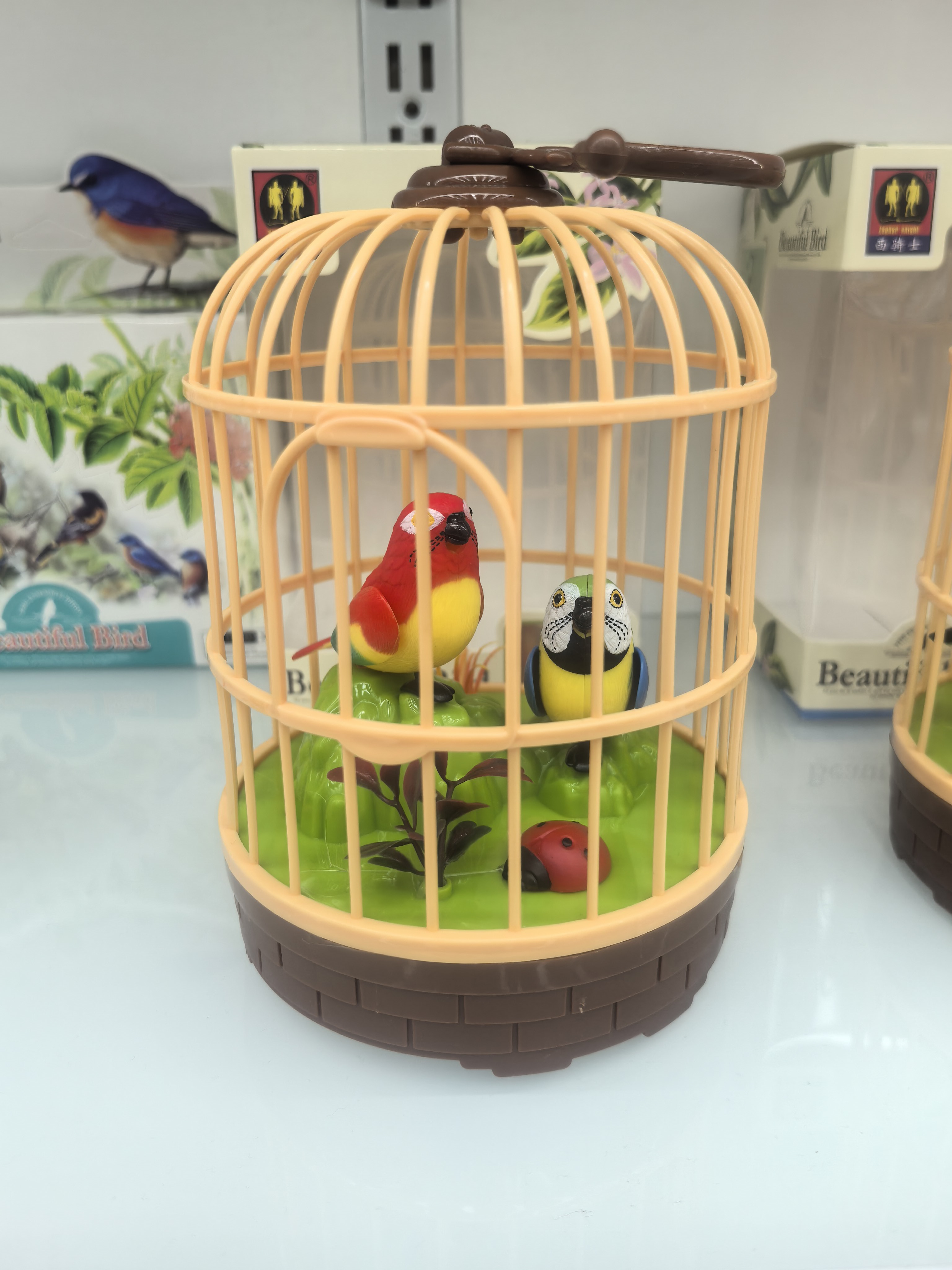 声控鸟笼小号双鸟智能玩具